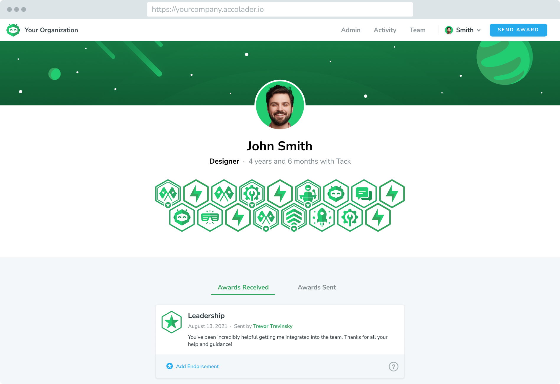My Profile Page Screenshot